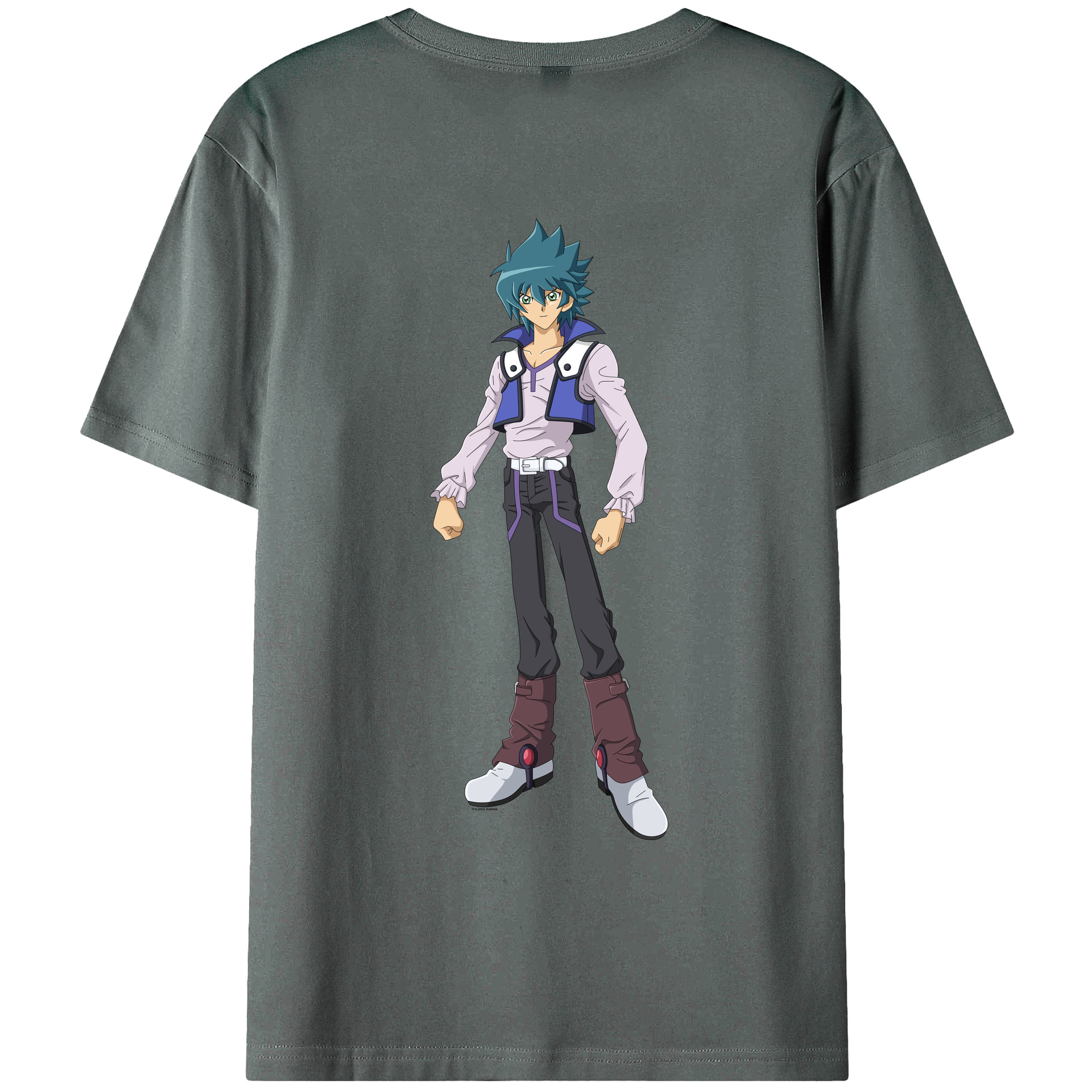 （画像用） 遊☆戯☆王 Yu-Gi-Oh! 綿100％ メンズ半袖Tシャツ（バックプリント） 通気性